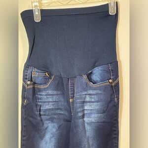Haute Mama Maternity Jeans Women’s Medium Denim‎ Blue Jeans w/decorative pockets